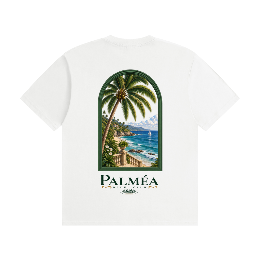 palmea beach view graphic shirt